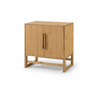 BALCÃO em cera com toque acetinado natural DE MADEIRA MACIÇA com 2 PORTAS e prateleira interna / coleção Acapulco